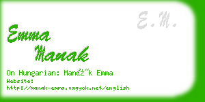 emma manak business card